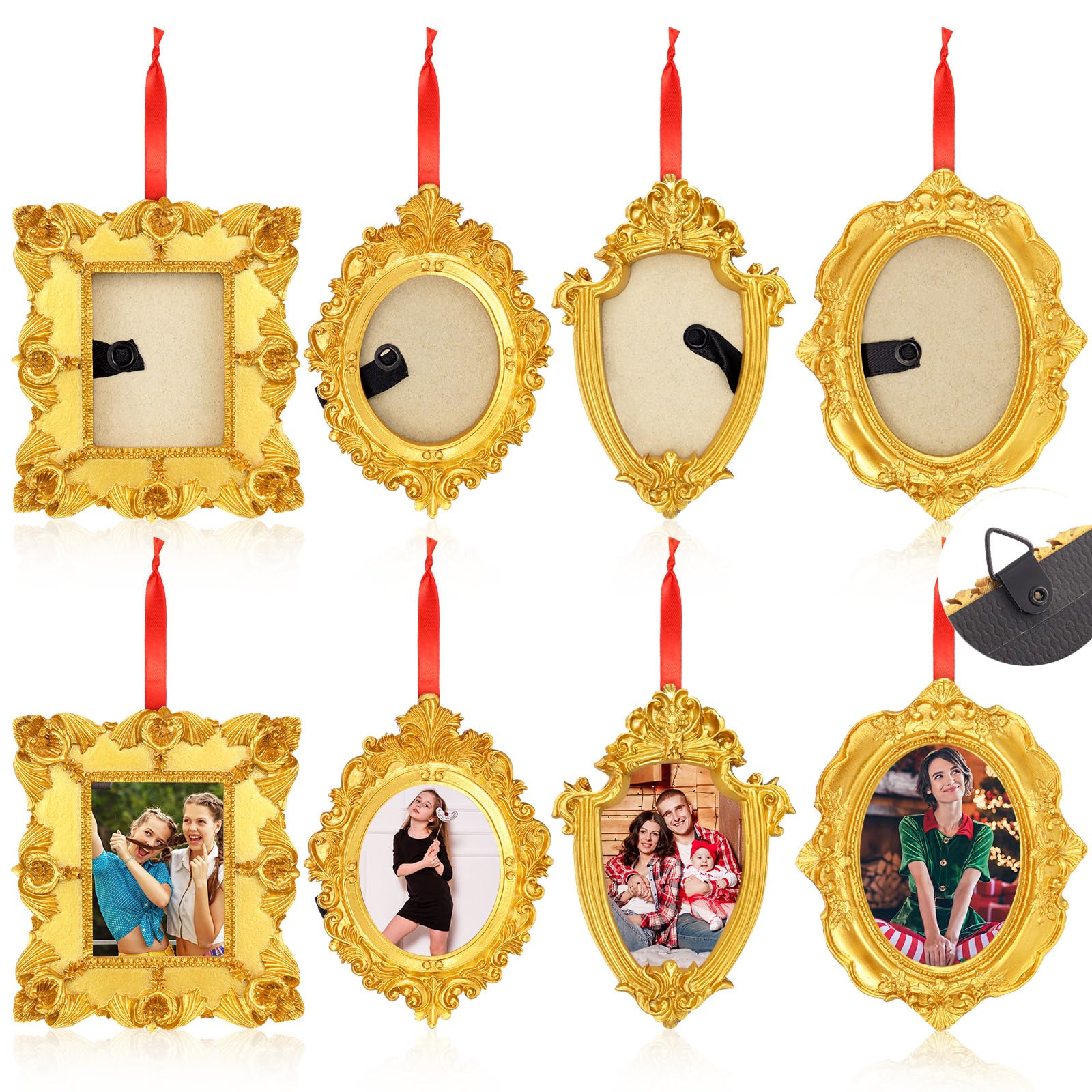 Amazon.com: Vercraft 8 Pcs Vintage Gold Resin Picture Frame